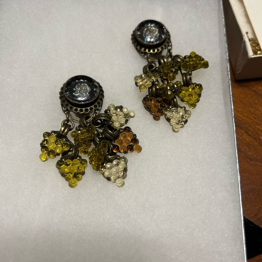 JL Binn vintage Couture detailed earrings, estate pieces
